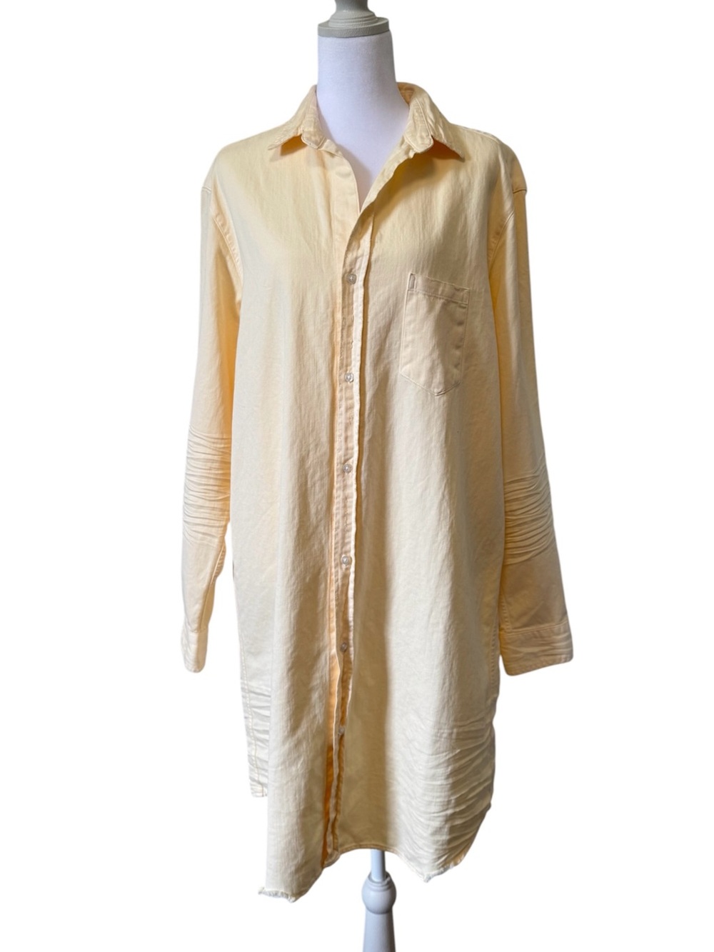Frank & Eileen Mary Mary Classic Shirt Dress Daisy Denim Large Coastal Euro - Picture 2 of 16